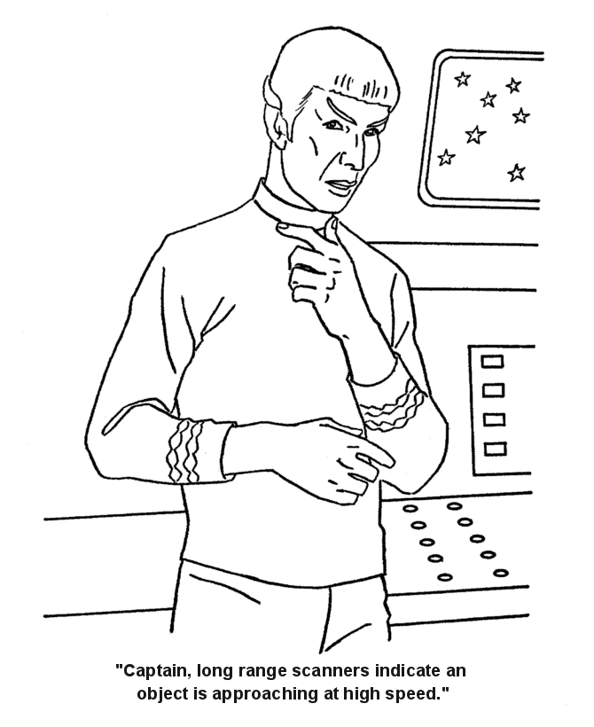 Coloriage de l'équipage de Star Trek à bord de l'Enterprise