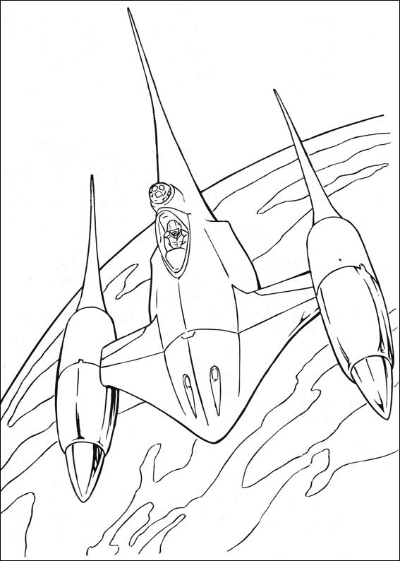 Coloriage de l'équipage de Star Trek en pleine exploration spatiale