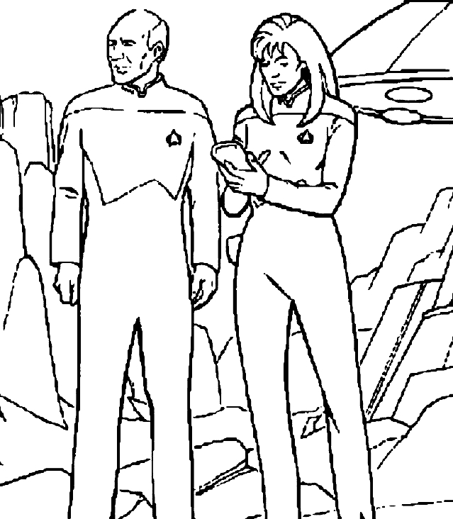 Scène de Star Trek avec le vaisseau Enterprise en exploration intergalactique