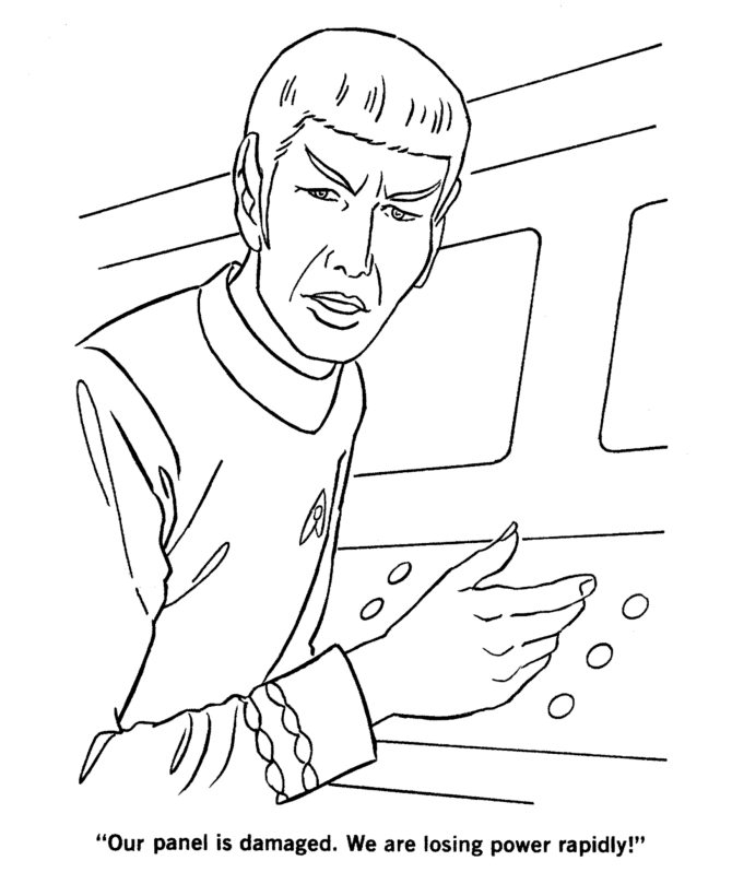 Scène emblématique de Star Trek avec vaisseau spatial et personnages