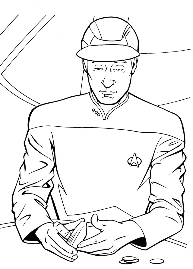 Coloriage de l'équipage de Star Trek à bord de l'USS Enterprise