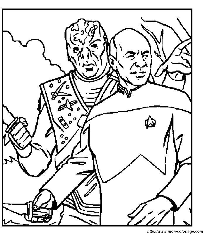 Coloriage de l'USS Enterprise en exploration spatiale