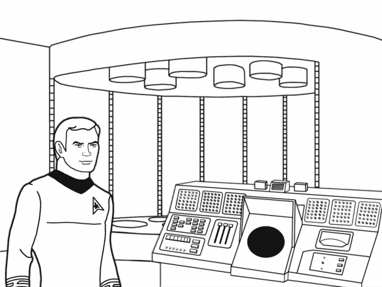 Scène de l'équipage de Star Trek en mission spatiale
