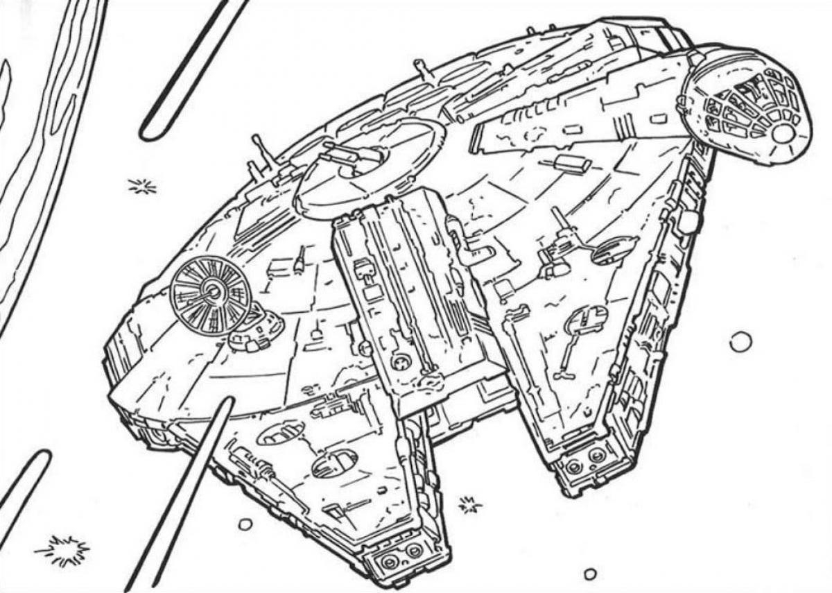 Personnages emblématiques de Star Wars en pleine action sur fond spatial