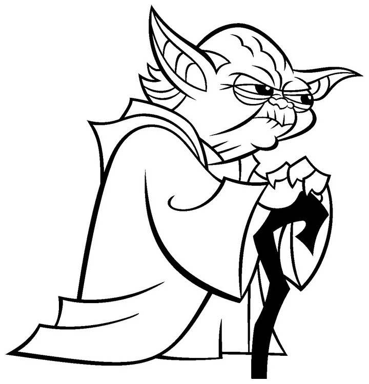 Coloriage d'un vaisseau spatial Star Wars en plein vol