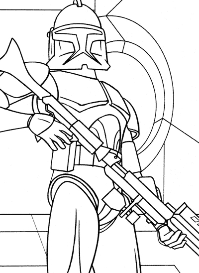 Coloriage de Darth Vader en pleine action avec son sabre laser