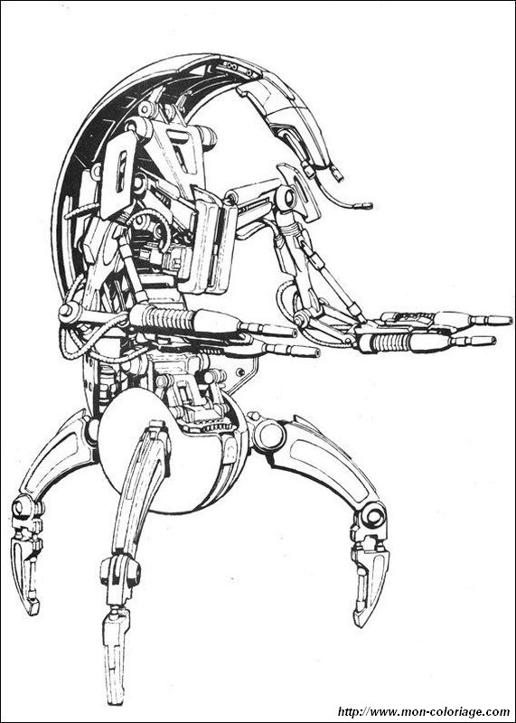 Coloriage de personnages emblématiques de Star Wars en pleine action