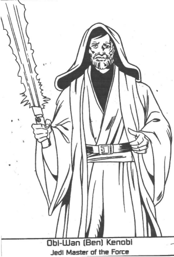 Coloriage de Dark Vador et un vaisseau spatial dans l'espace