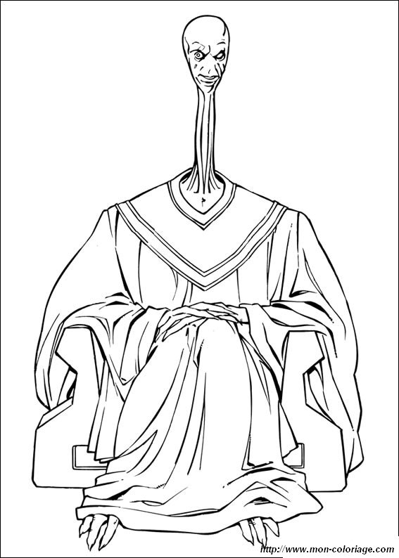 Coloriage d'un vaisseau spatial affrontant un chasseur dans l'univers de Star Wars