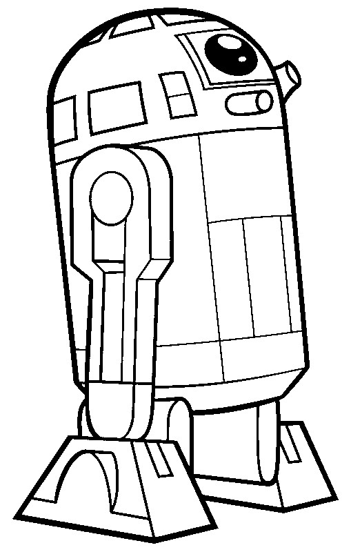 Coloriage de personnages emblématiques de Star Wars en pleine action