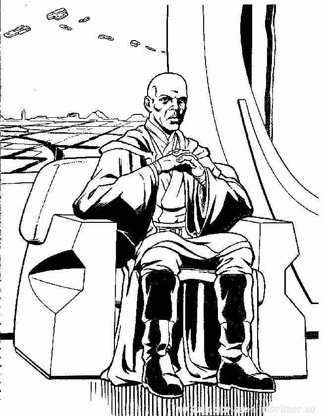 Coloriage de personnages emblématiques de Star Wars en pleine action