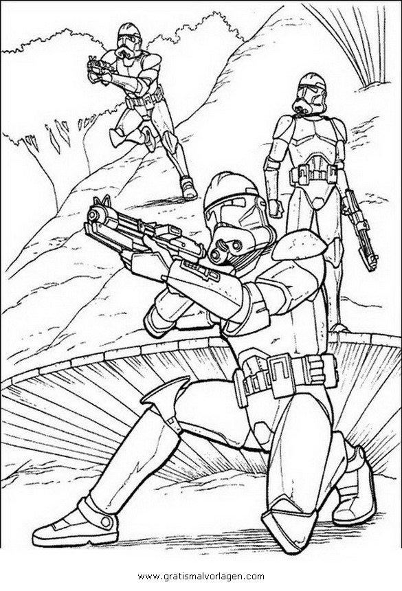 Coloriage de personnages emblématiques de Star Wars en pleine action