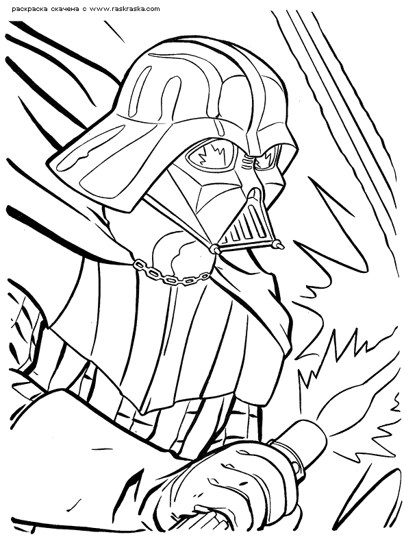 Coloriage de personnages emblématiques de Star Wars en pleine action