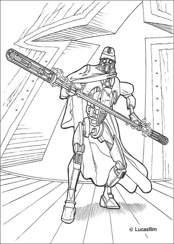 Personnages de Star Wars en plein combat dans l'espace