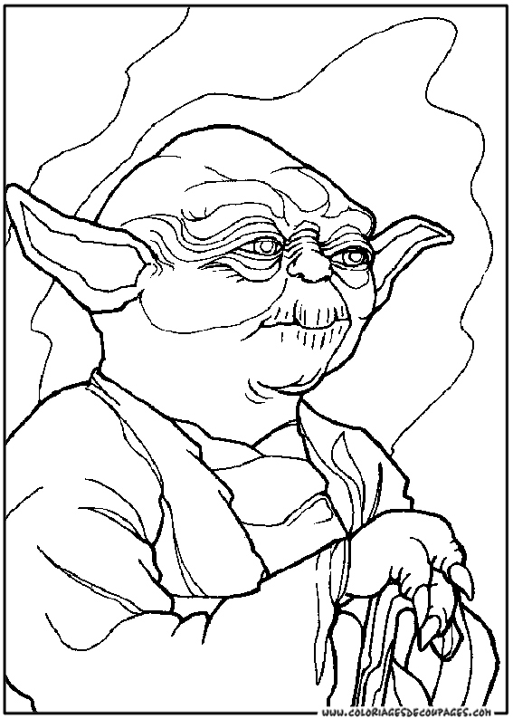 Coloriage de personnages emblématiques de Star Wars en pleine action