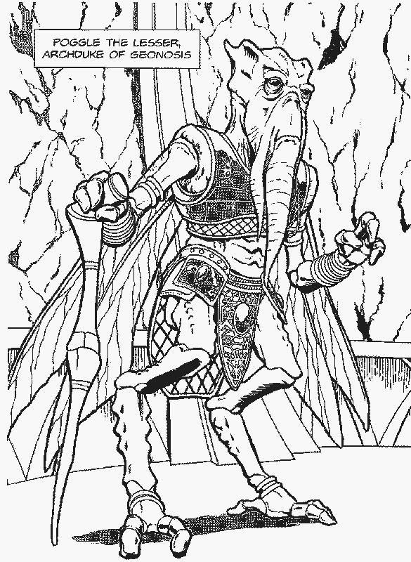 Coloriage de personnages emblématiques de Star Wars en action