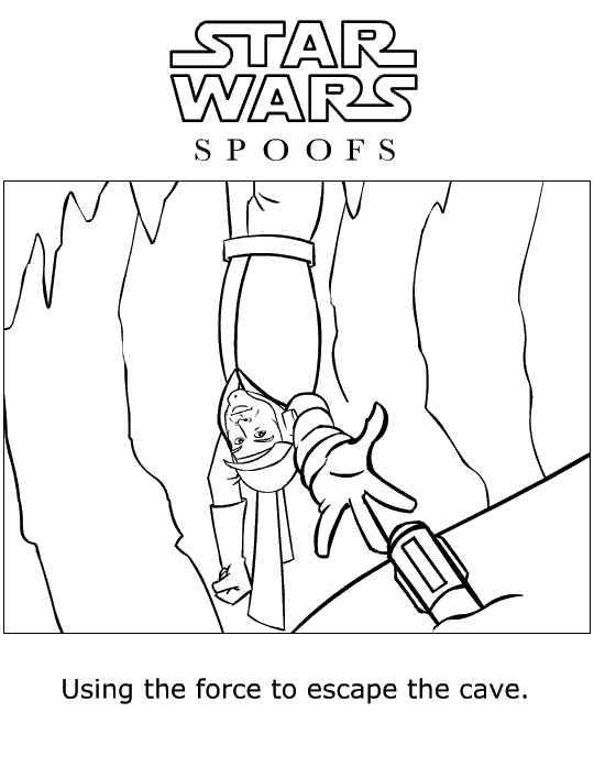 Coloriage d'un vaisseau spatial Star Wars en pleine action dans l'espace