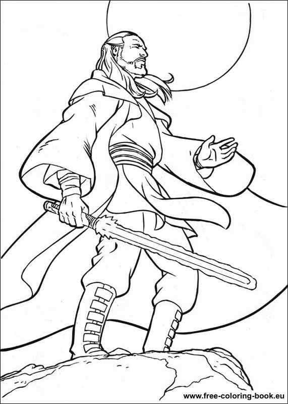 Un coloriage de vaisseau spatial de Star Wars en plein vol