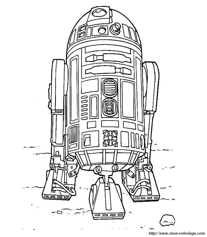 Coloriage de Darth Vader et un vaisseau spatial dans l'espace