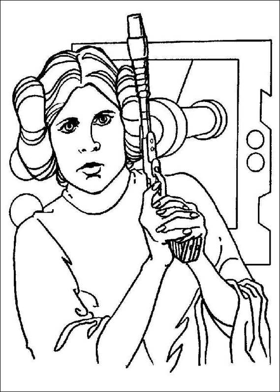 Personnages de Star Wars en pleine action dans un décor spatial