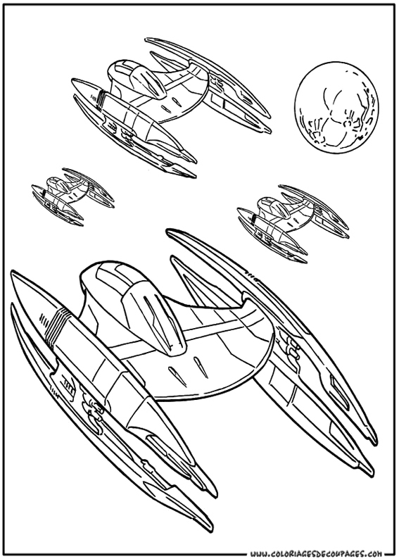 Coloriage de personnages emblématiques de Star Wars en pleine action