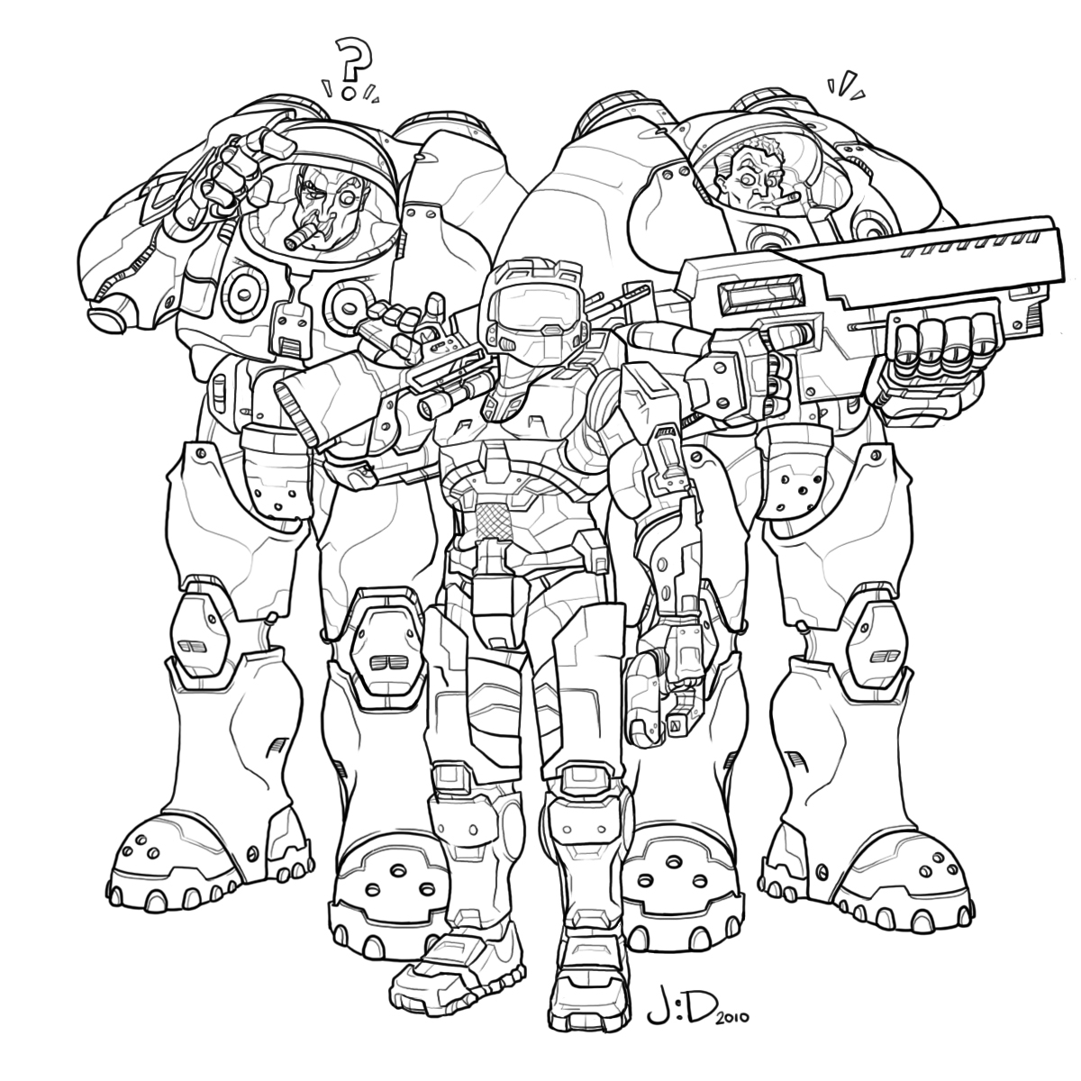 Scène de combat spatiale avec des vaisseaux de Starcraft