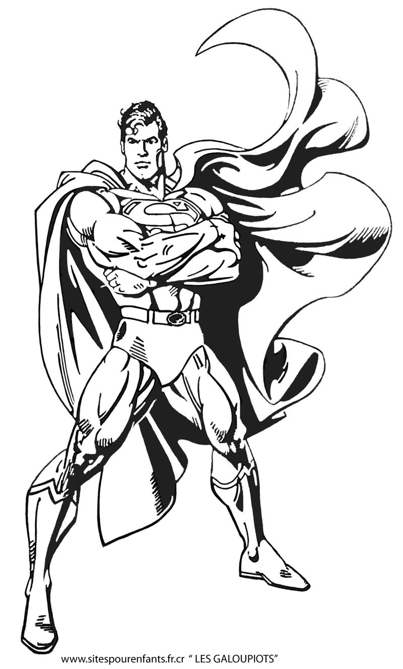 Coloriage d'un super héros de DC Comics en action