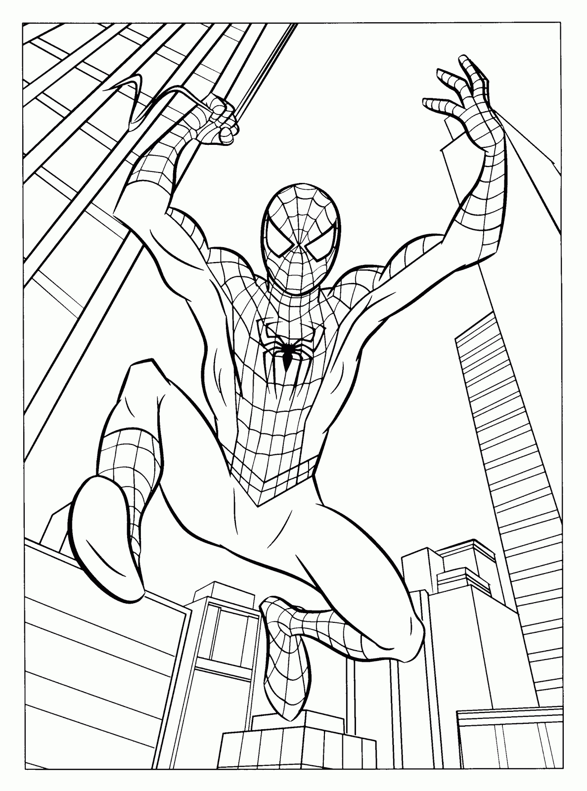 Coloriage d'un super héros de DC Comics en pleine action