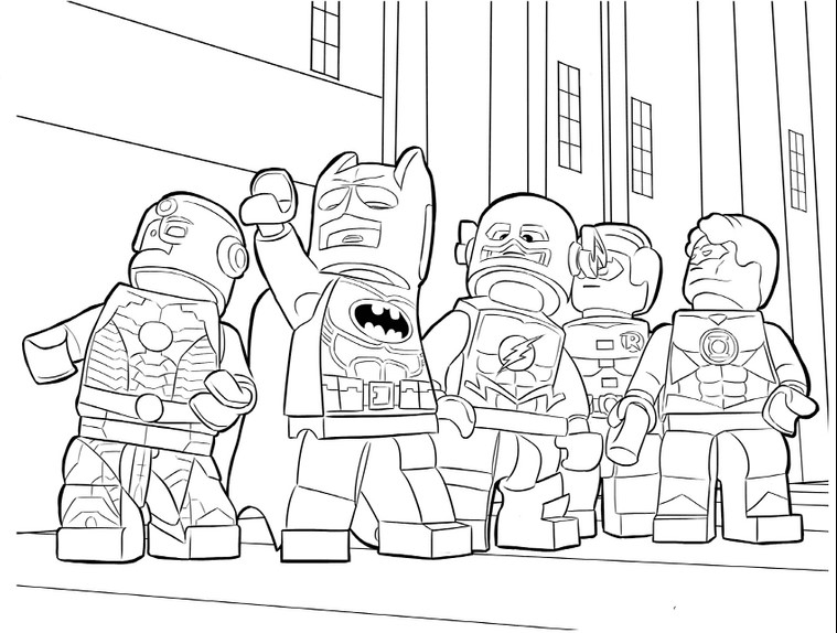 Super-héros DC Comics en action avec des éléments de décor