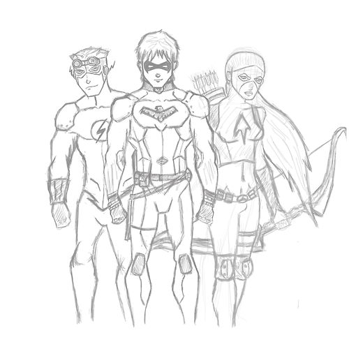 Coloriage de super-héros DC Comics en pleine action