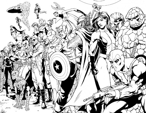 Super-héros DC Comics en action dans un paysage urbain