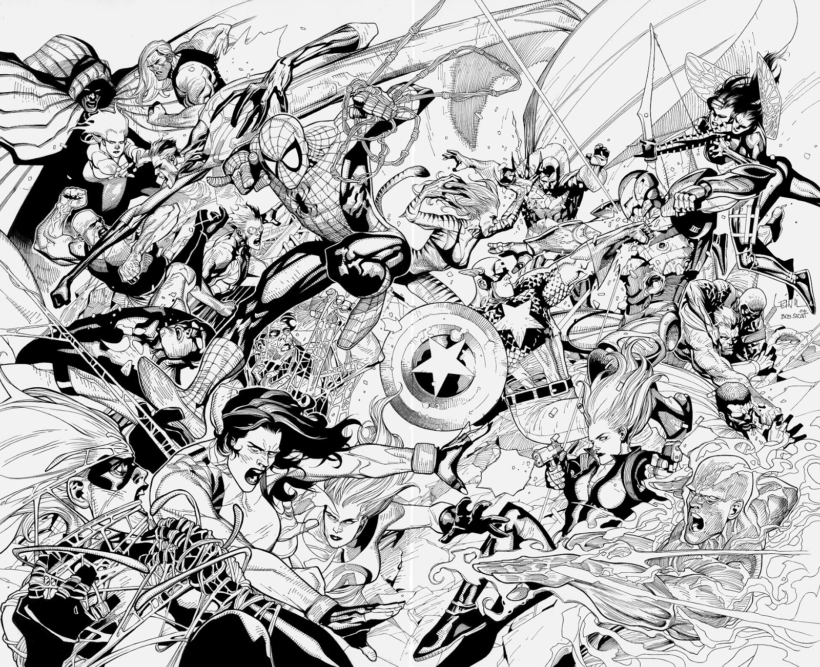 Coloriage de super-héros DC Comics en pleine action