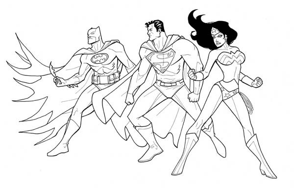 Super-héros DC Comics en pleine action dans un décor dynamique