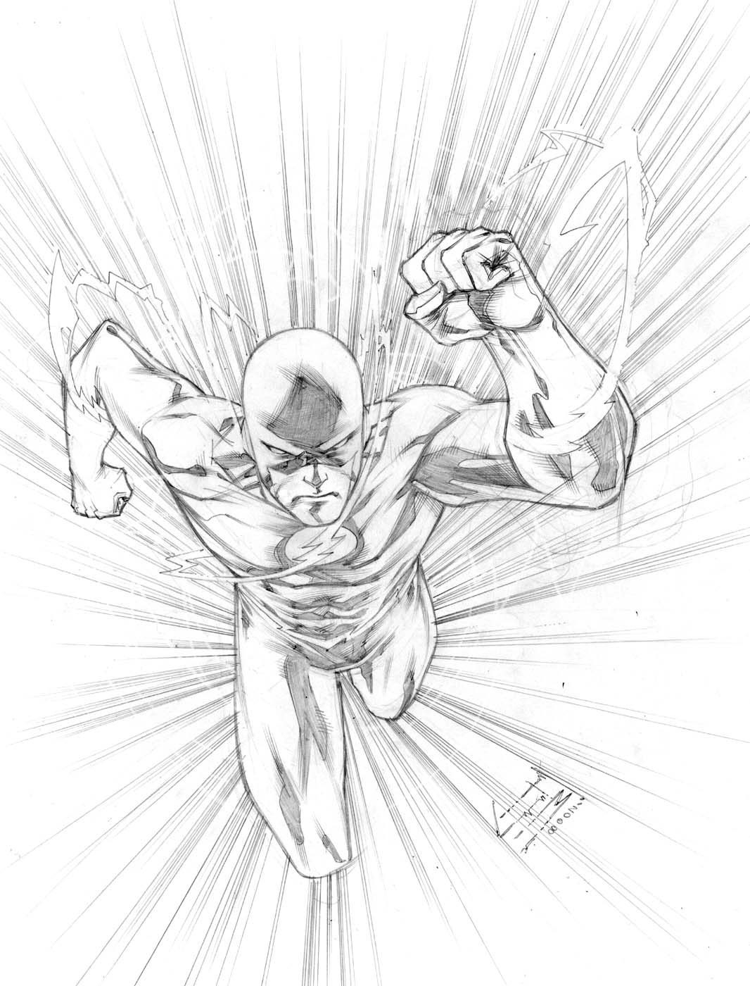 Coloriage de super-héros DC Comics en action
