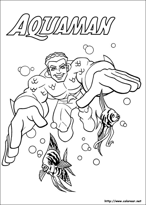 Coloriage d'un super-héros de DC Comics en action
