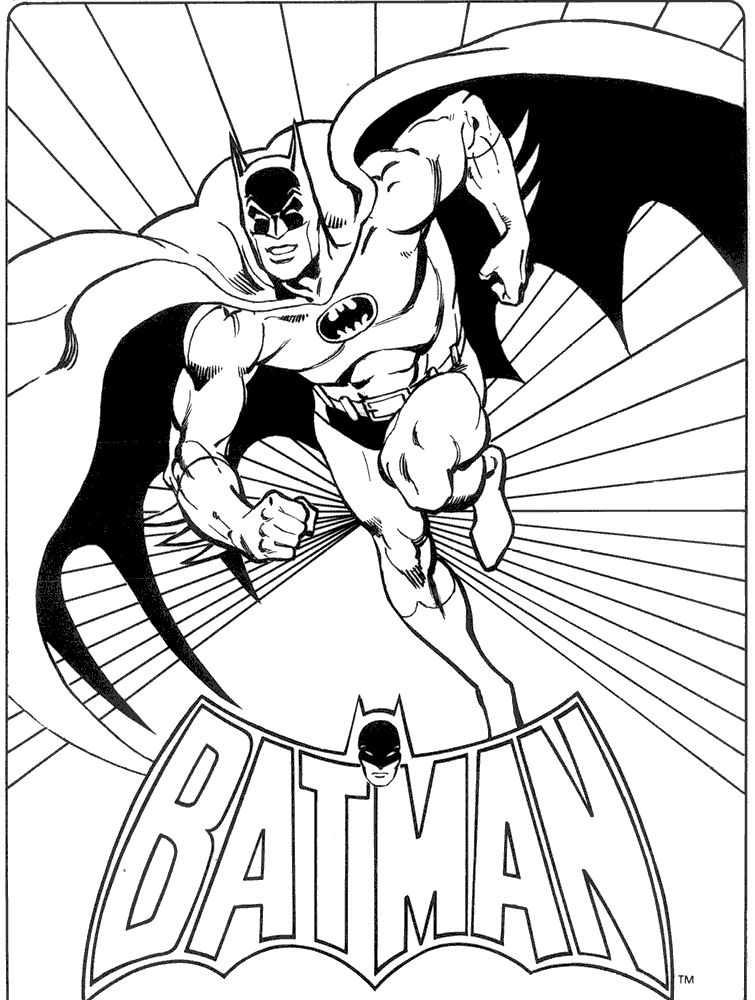 Coloriage d'un super-héros de DC Comics en pleine action