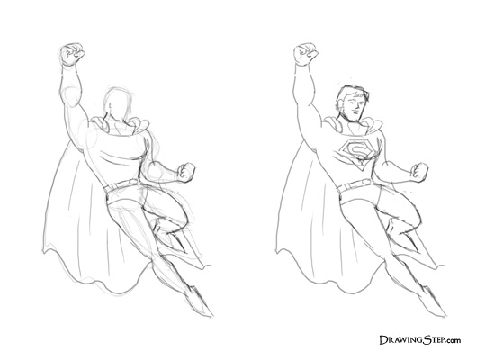 Coloriage d'un super-héros de DC Comics en pleine action