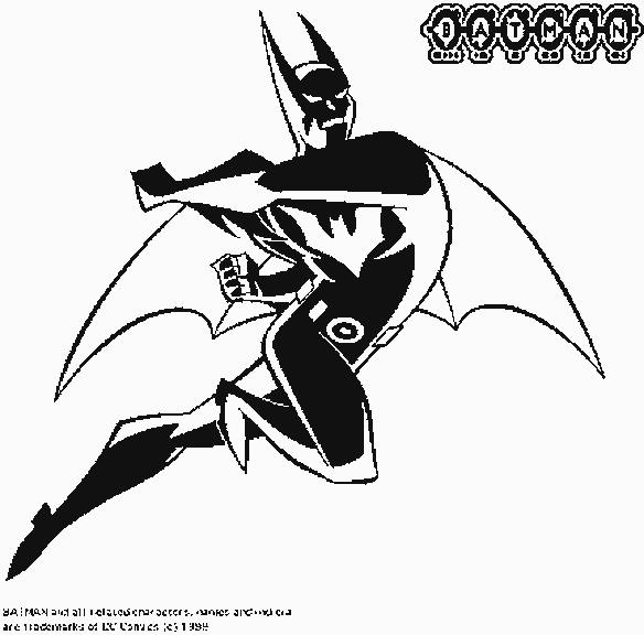 Coloriage d'un super héros de DC Comics en pleine action