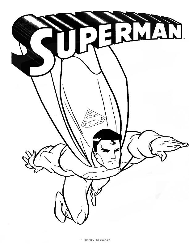 Coloriage d'un super héros de DC Comics en action