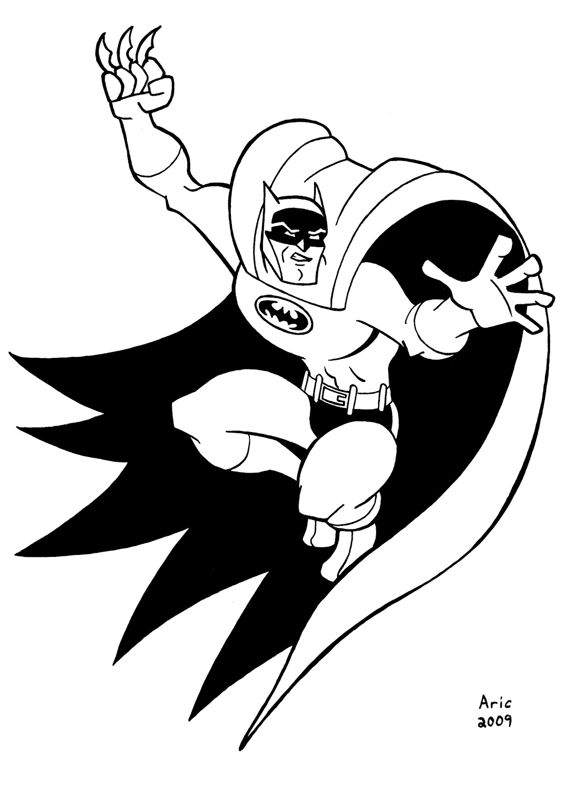 Coloriage de super-héros DC Comics en action