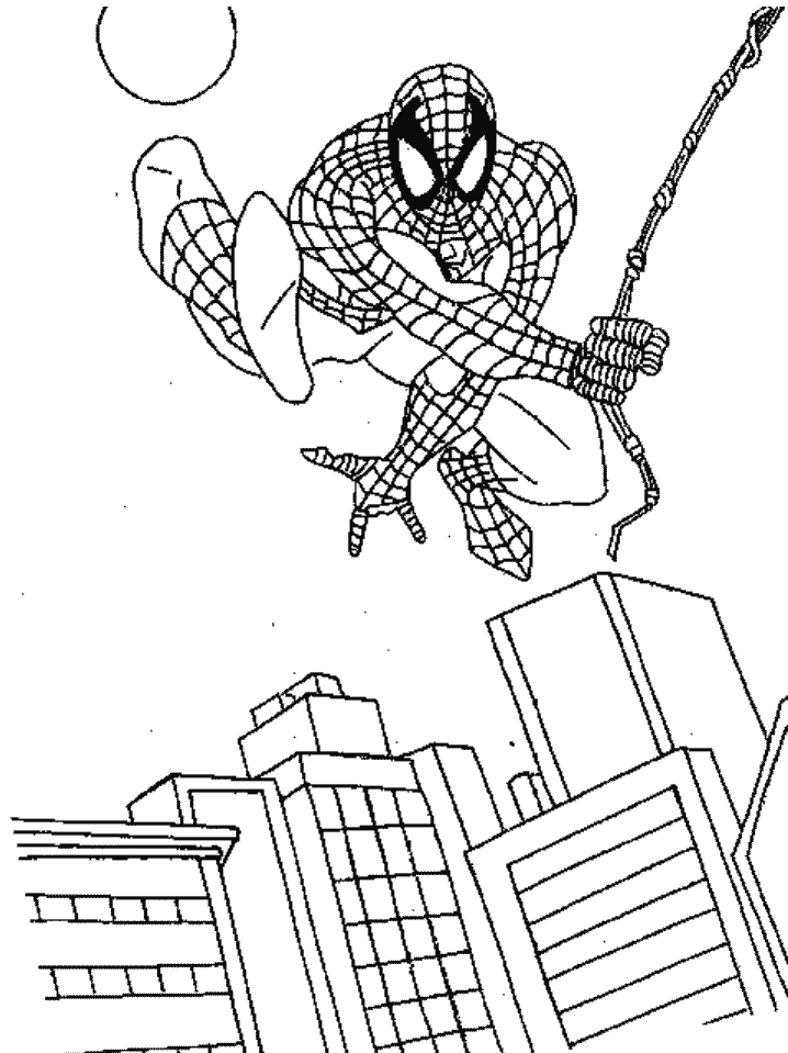 Coloriage de super-héros DC Comics en pleine action