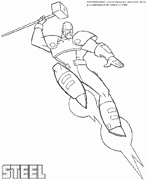 Coloriage de super-héros DC Comics en pleine action