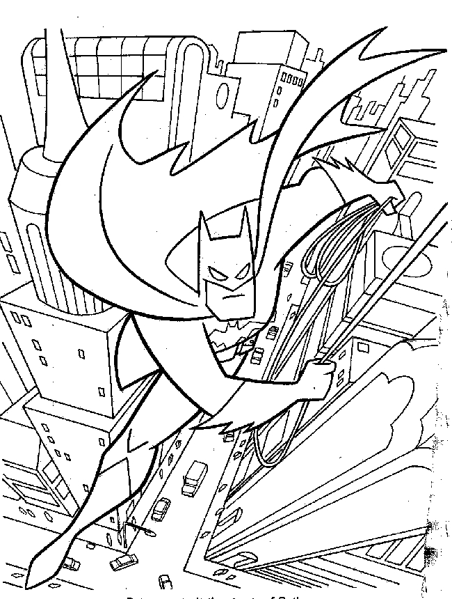 Coloriage d'un super héros de DC Comics en action