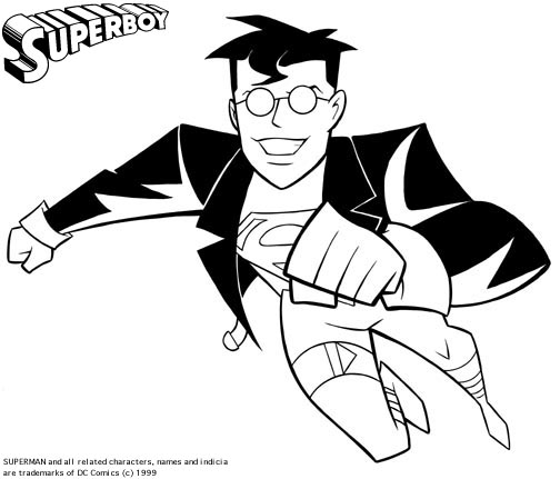 Coloriage de super-héros DC Comics en pleine action