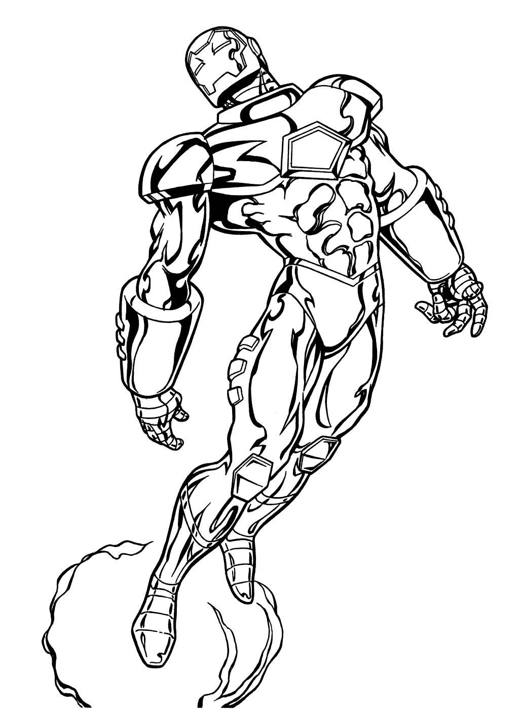 Coloriage d'un super-héros Marvel en action avec un décor dynamique