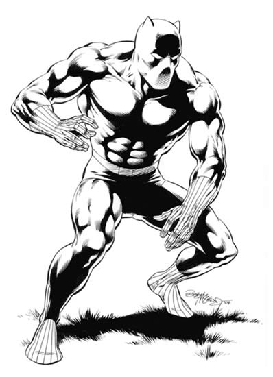 Coloriage d'un super-héros Marvel en pleine action