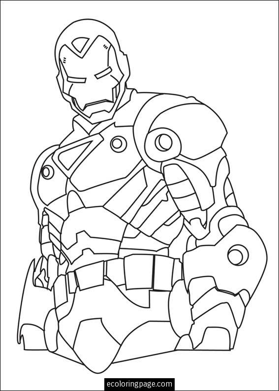 Coloriage d'un super héros Marvel en action sur fond dynamique
