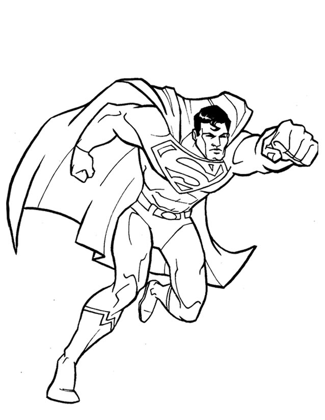 Coloriage de super-héros Marvel en pleine action