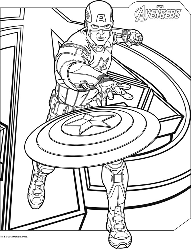 Coloriage d'un super-héros Marvel en pleine action dans un décor urbain
