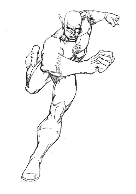 Coloriage de super-héros Marvel en pleine action